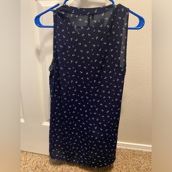 🔴10/$10! Maurices Sheer Anchor Tie Front Tank - Picture 5 of 6